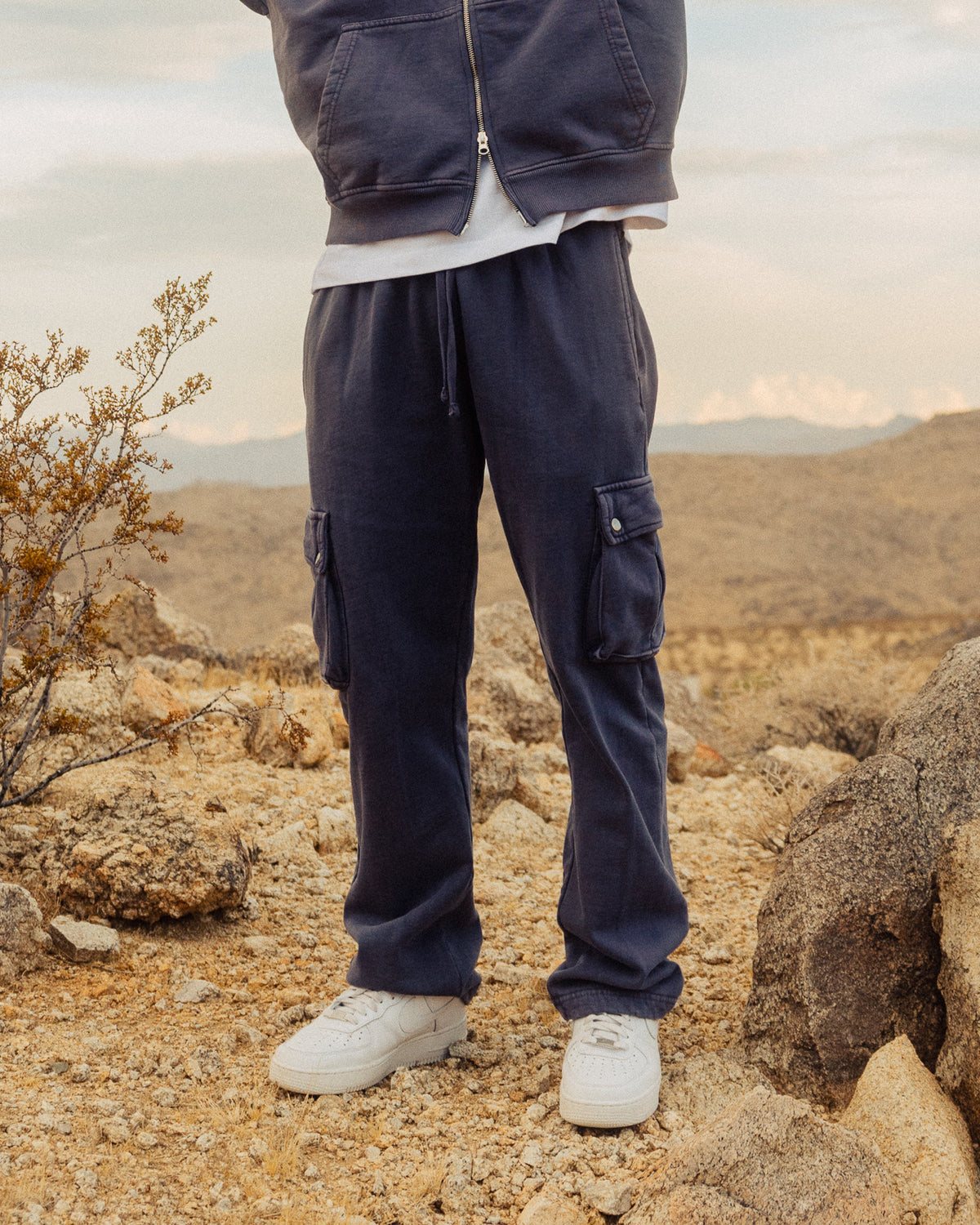 Baggy Cargo Sweatpants - Vintage Midnight