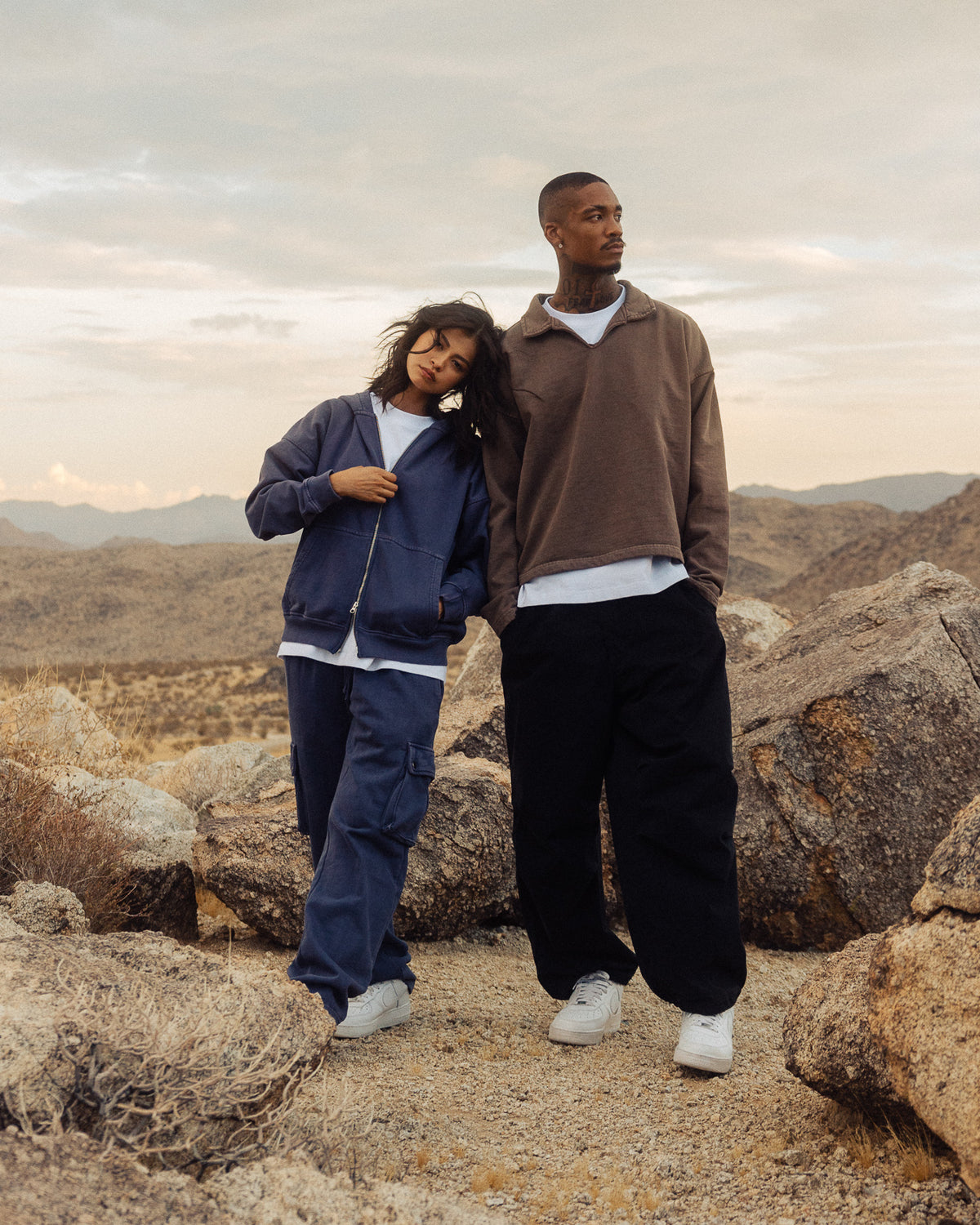 Baggy Cargo Sweatpants - Vintage Midnight