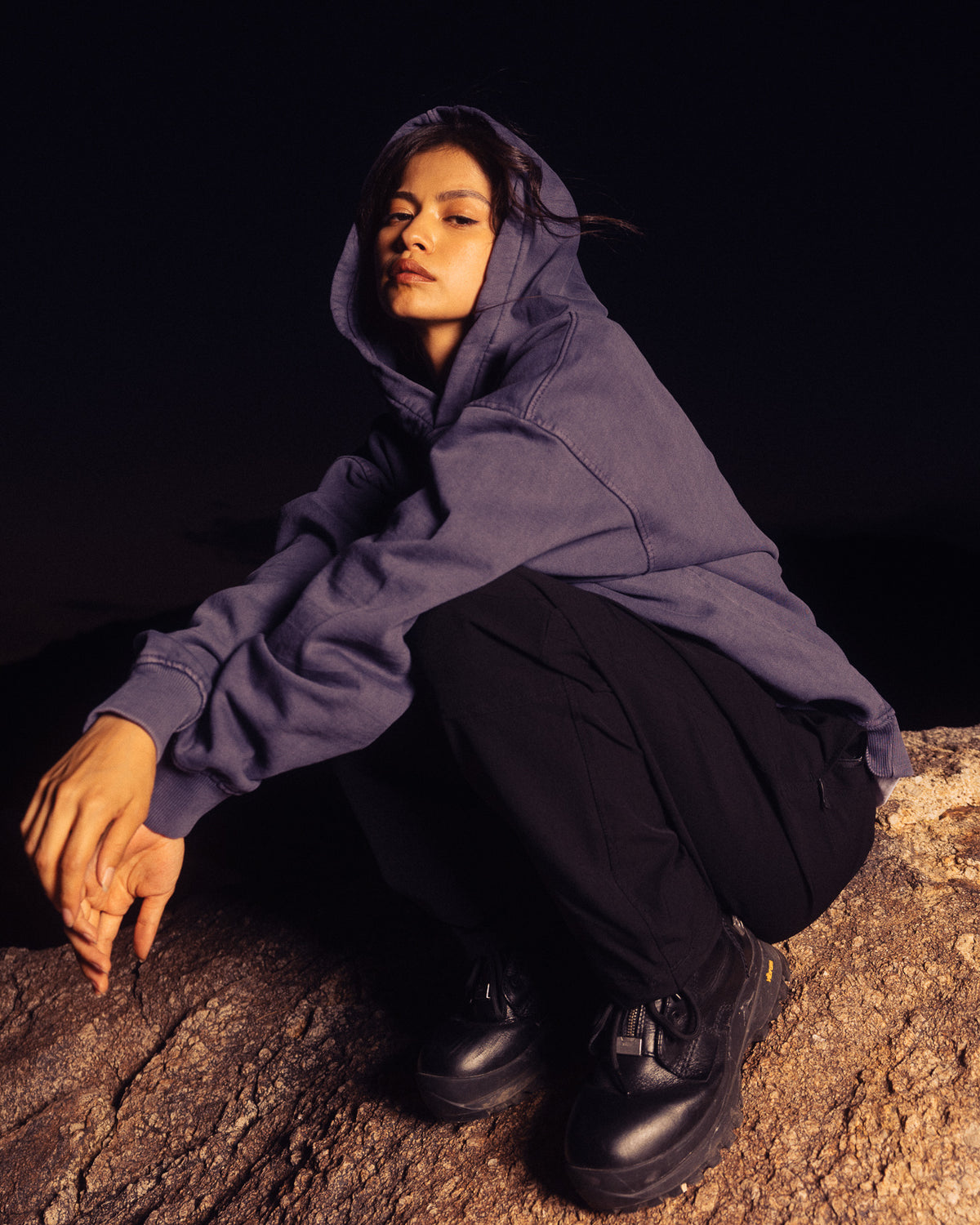 Cropped Hoodie - Vintage Midnight – Hours