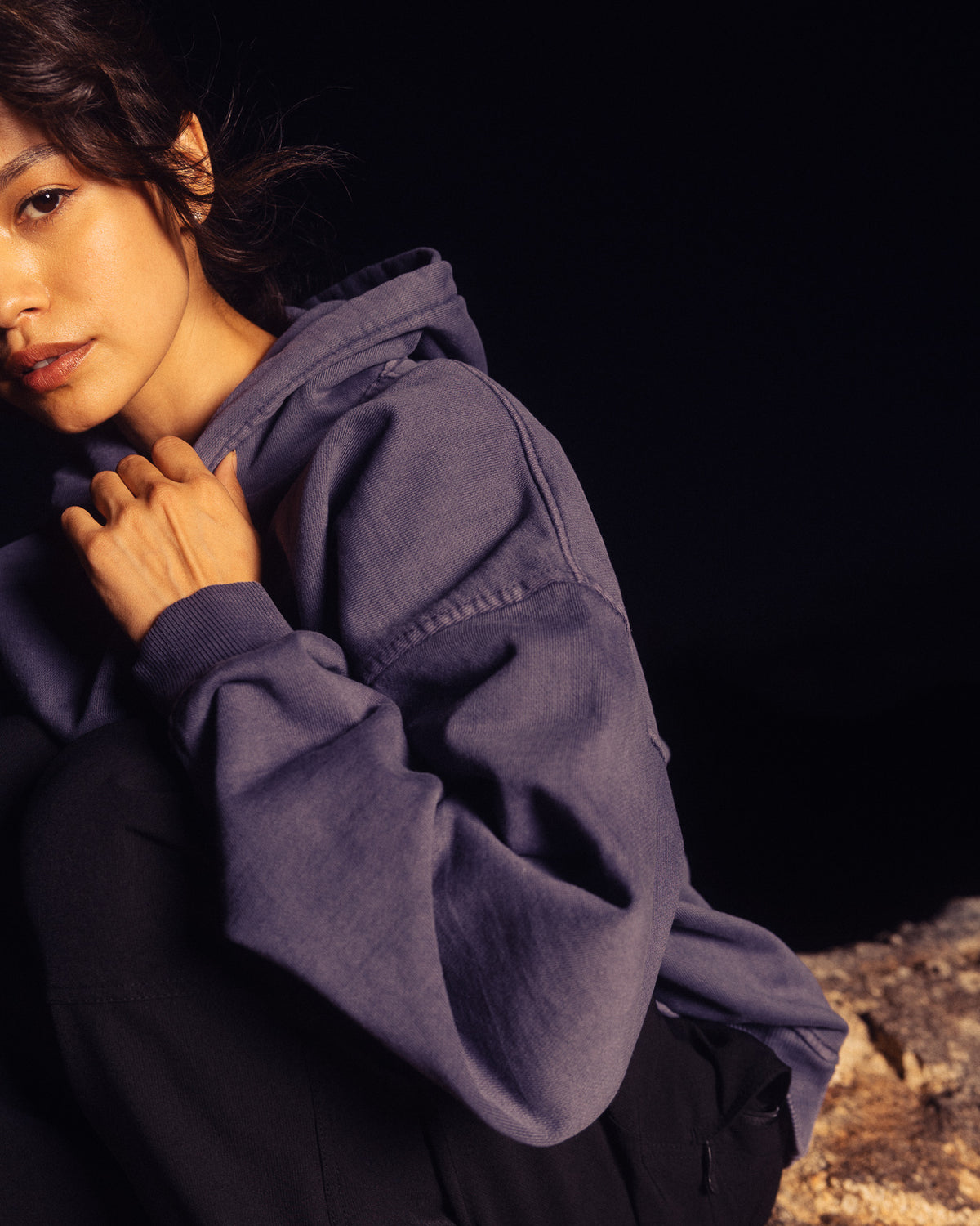 Cropped Hoodie - Vintage Midnight – Hours