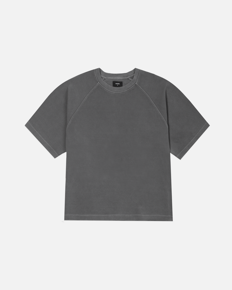 Thermal Boxy T-Shirt - Vintage Grey