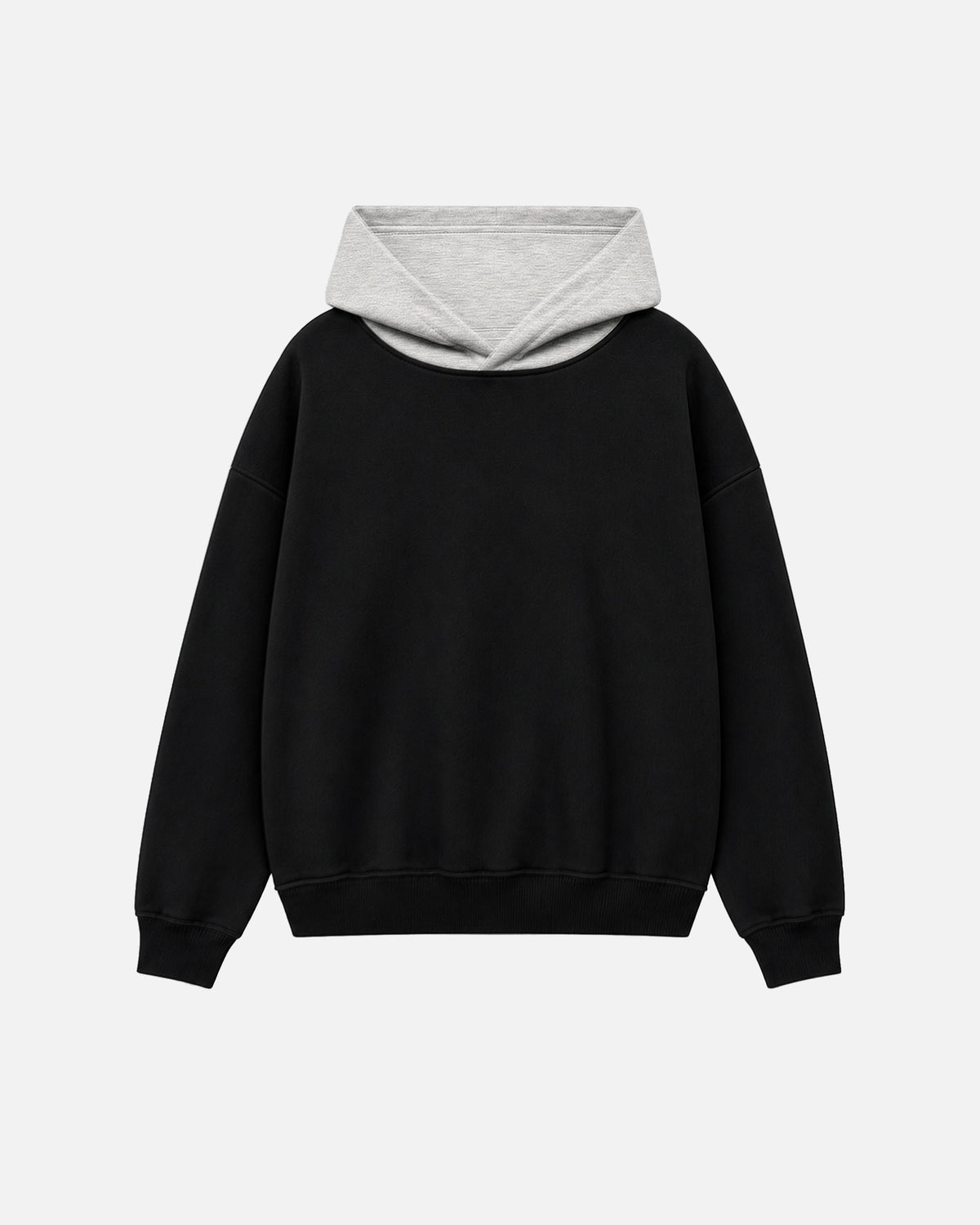 Two-Tone Hoodie - Black