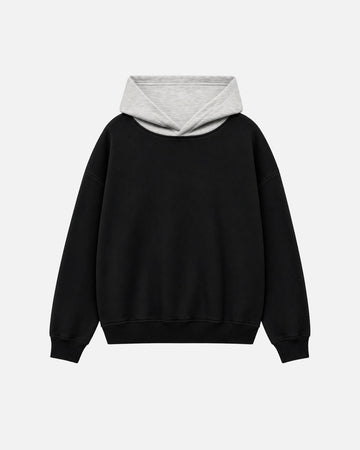Two-Tone Hoodie - Black