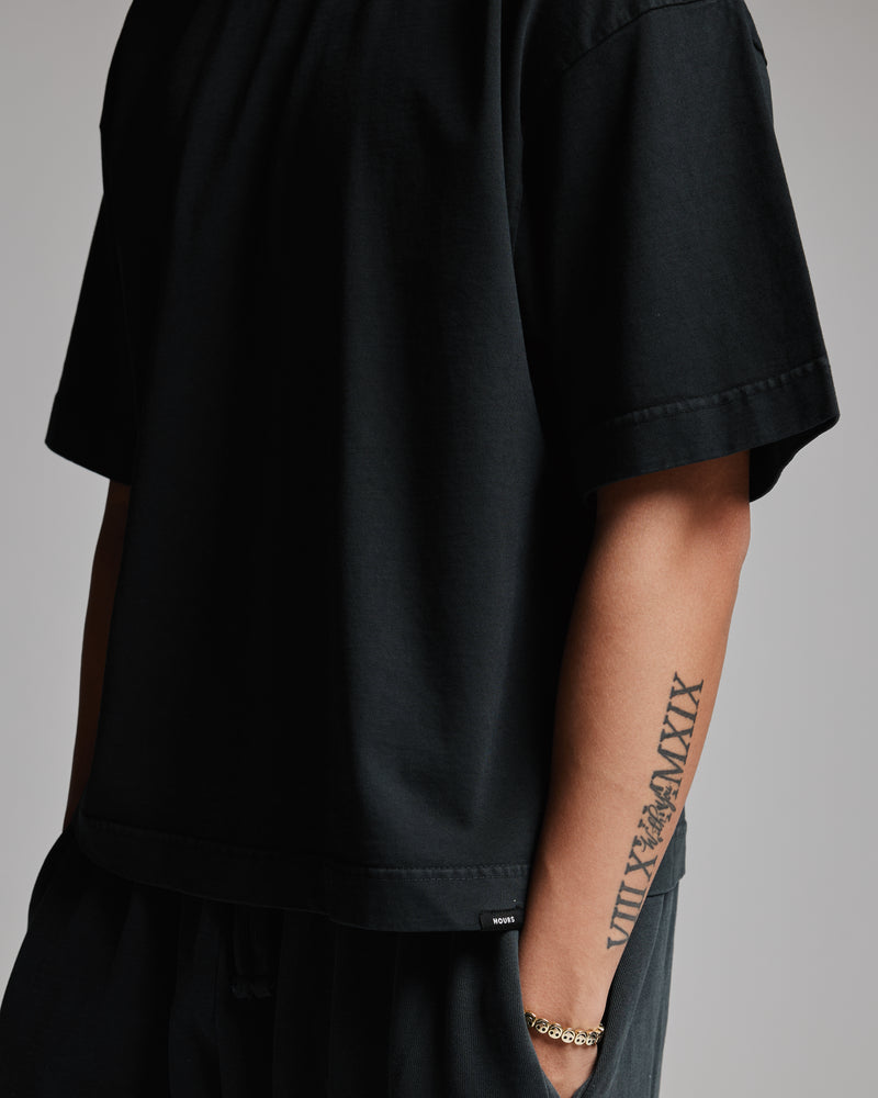 Cropped T-Shirt - Vintage Black