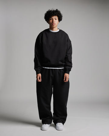 Drop Shoulder Crewneck - Black
