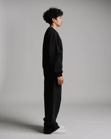 Drop Shoulder Crewneck - Black