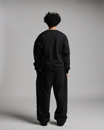 Drop Shoulder Crewneck - Black