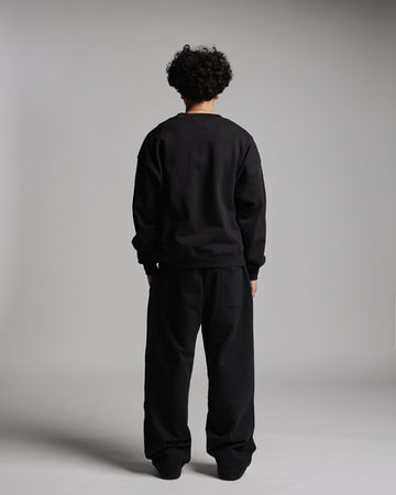 Drop Shoulder Crewneck - Black