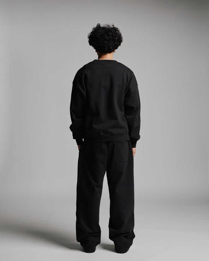 Drop Shoulder Crewneck - Black – Hours
