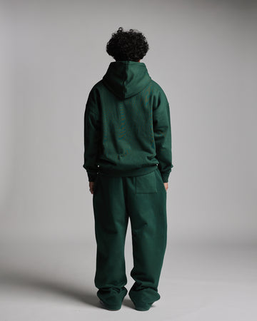 Drop Shoulder Hoodie - Forest Green