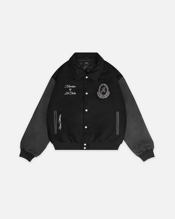 Member of No Clubs Varsity Jacket - Black