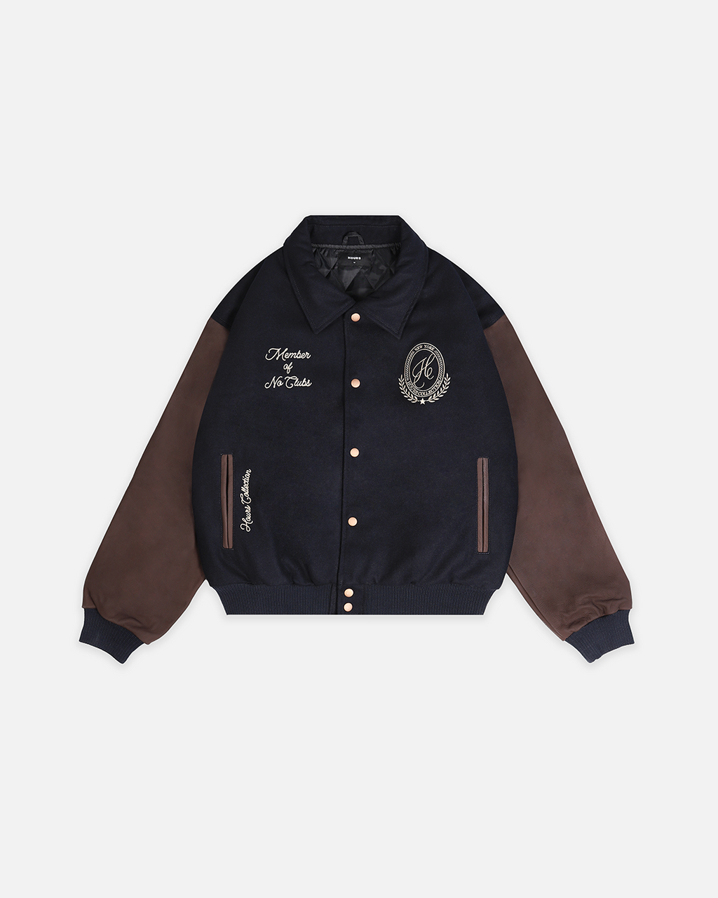 Member of No Clubs Varsity Jacket - Navy Member of No Clubs Varsity Jacket - Navy