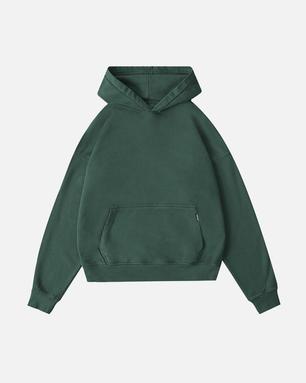 Drop Shoulder Hoodie - Vintage Green