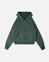 Thermal Lined Zip Hoodie - Vintage Green