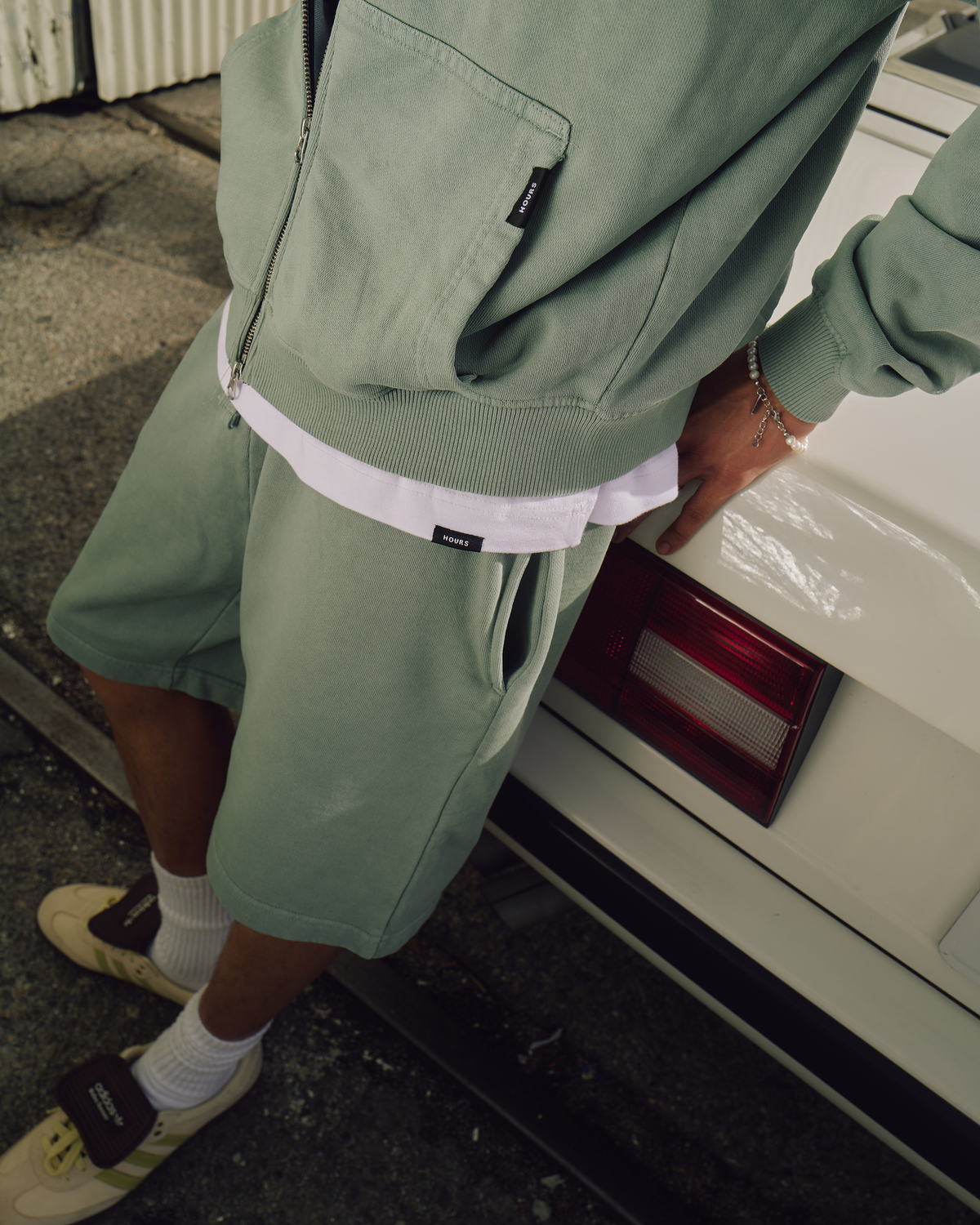 Cotton Shorts - Vintage Sage