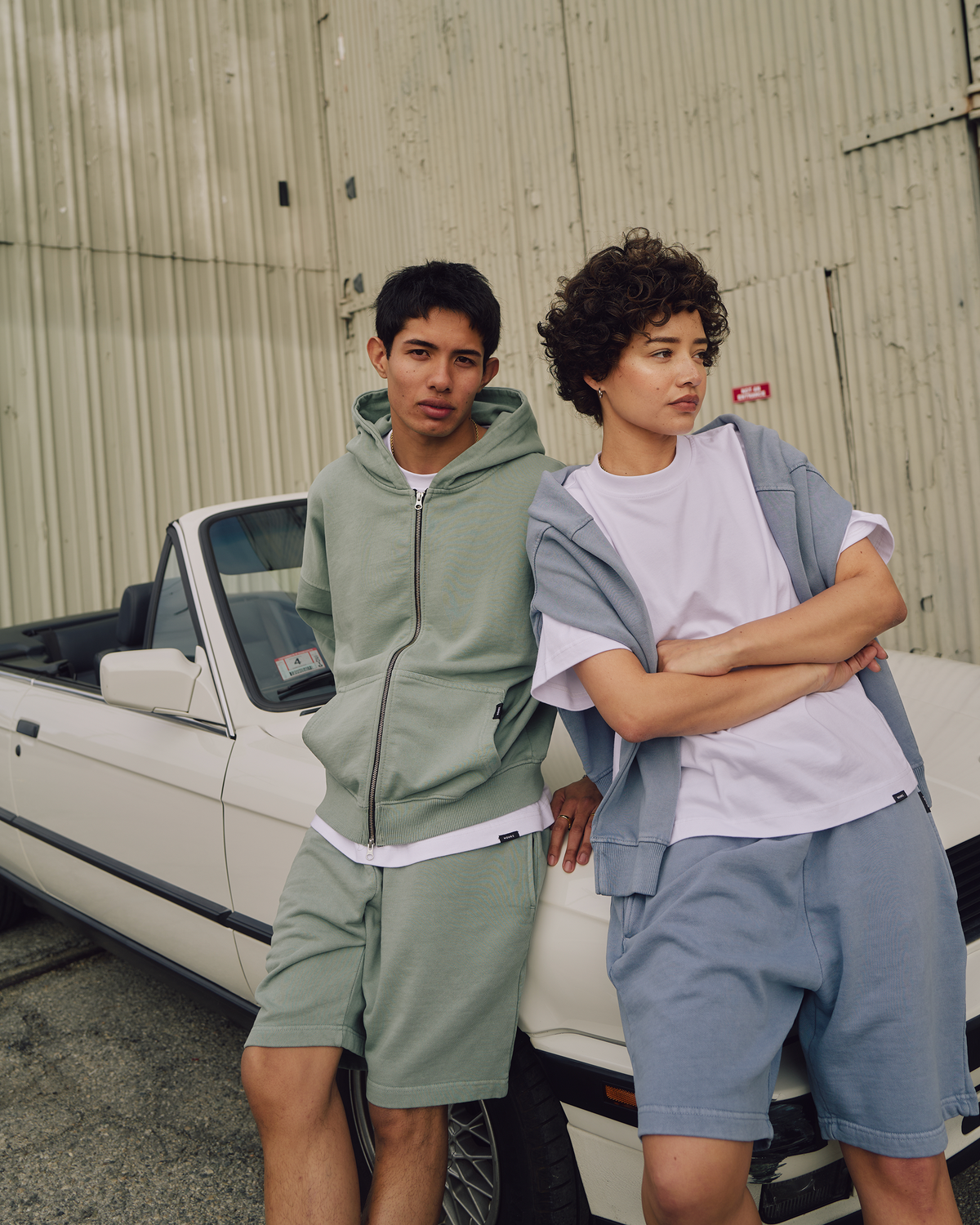 Cotton Shorts - Vintage Sage