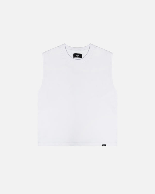 Cropped Tank Top - White