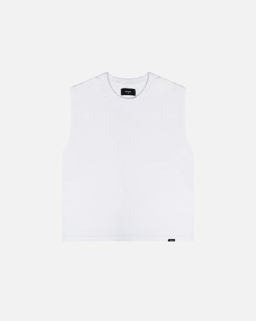 Cropped Tank Top - Washed White