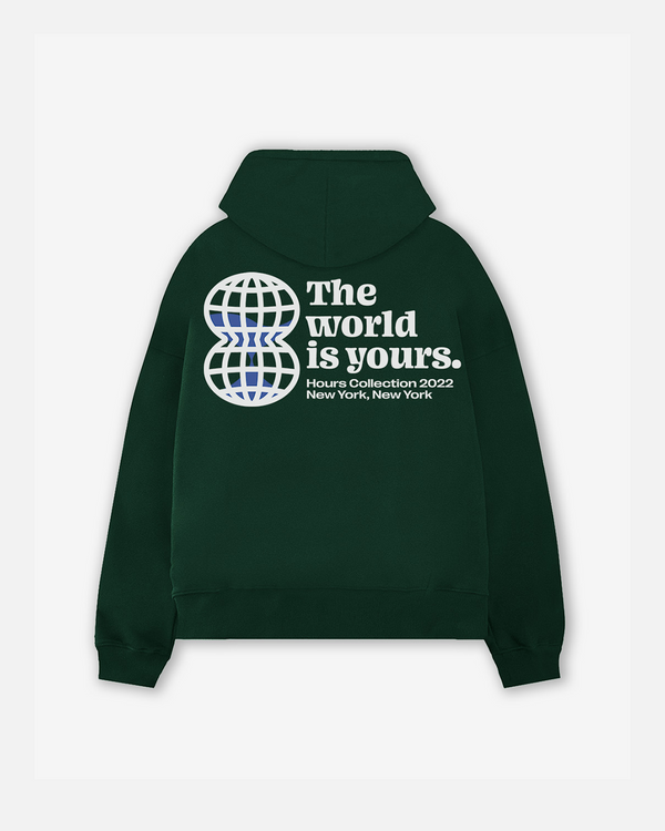 The World is Yours Hoodie - Forest Green