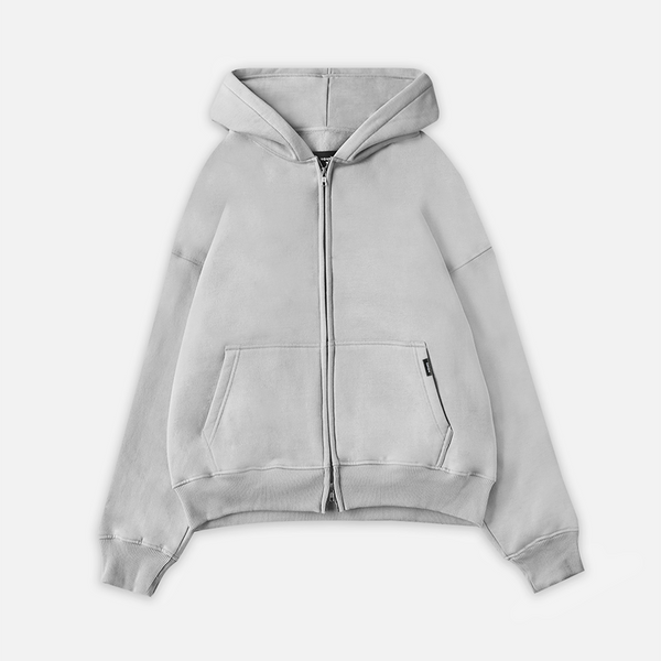 【試着のみ】STONE FULL ZIP SWEATSHIRT L ZipHoodie-Stone-