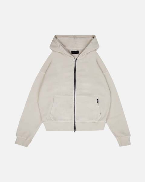 Drop Shoulder Zip Hoodie - Vintage Bone – Hours