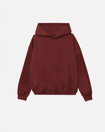 Drop Shoulder Hoodie - Burgundy