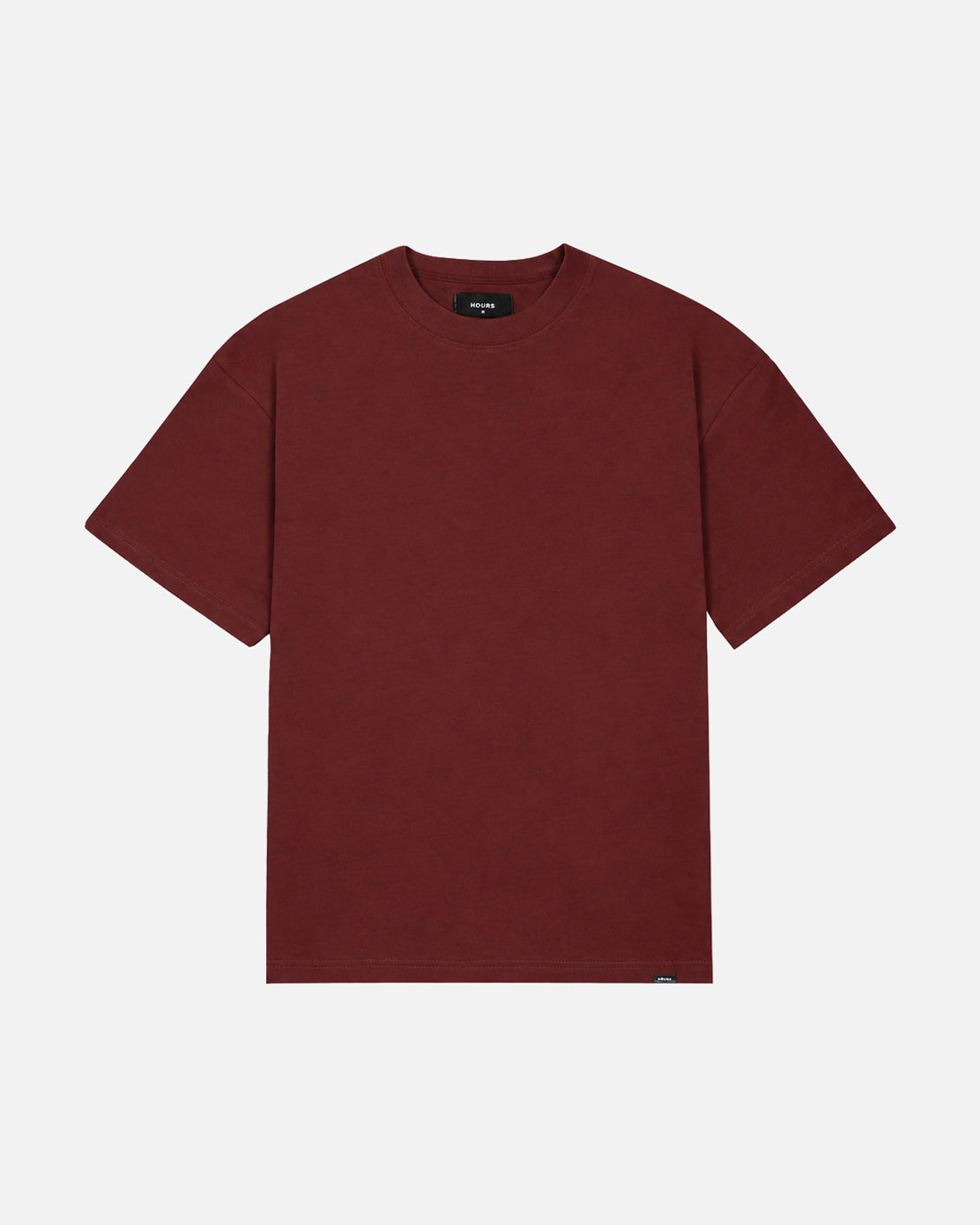 Drop Shoulder T-Shirt - Burgundy