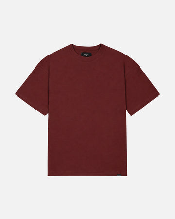 Drop Shoulder T-Shirt - Burgundy