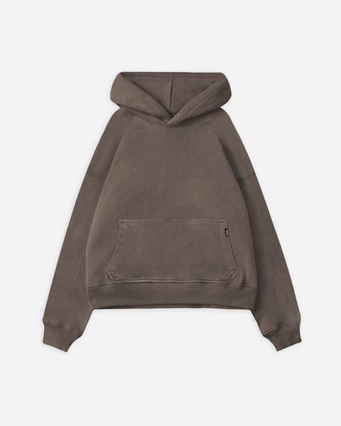 【efu エフ】新品CROPPED VINTAGE HOODIE カラー:BRN croppedhoodie-vtgbrown-