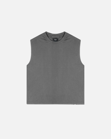 Cropped Tank Top - Washed Grey