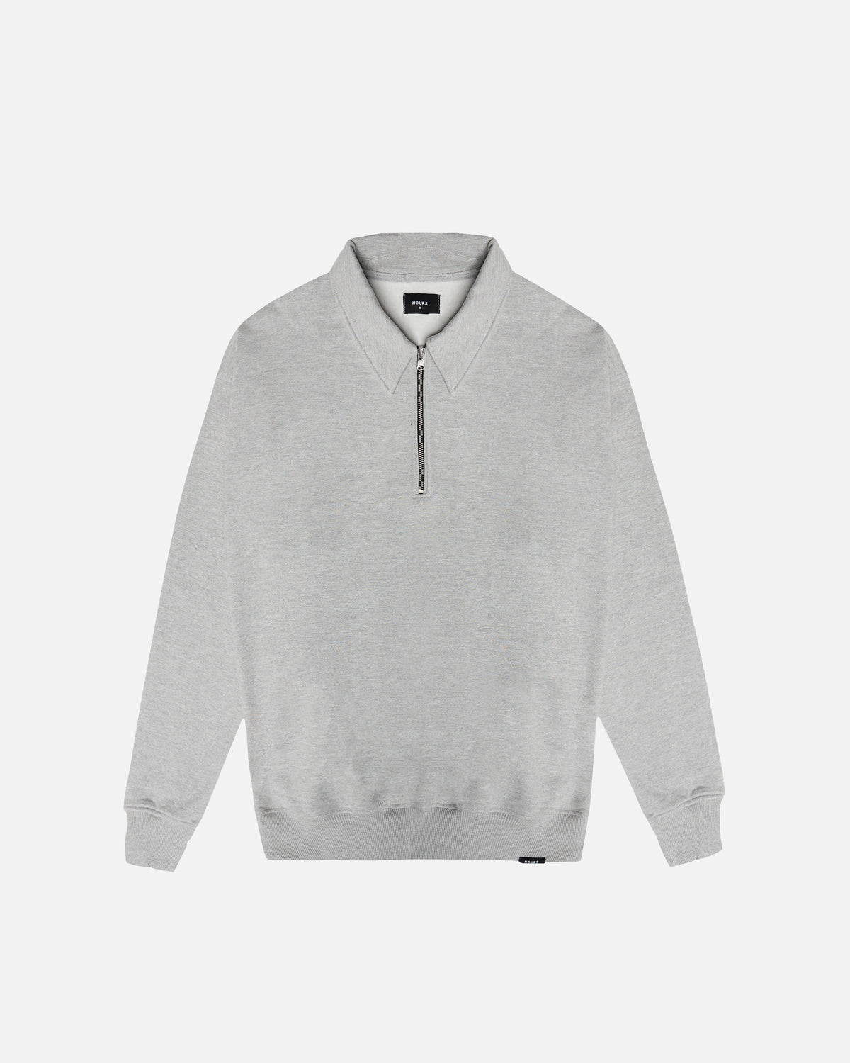 Drop Shoulder 1/4 Zip - Grey