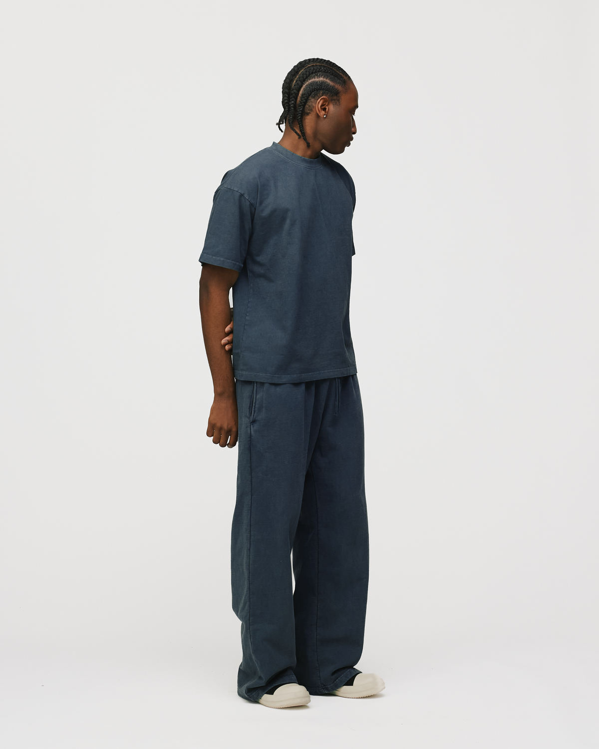 Drop Shoulder T-Shirt - Vintage Navy