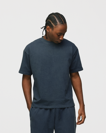Drop Shoulder T-Shirt - Vintage Navy