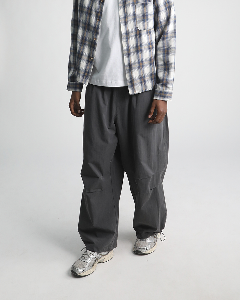 Baggy Nylon Pants - Charcoal – Hours Baggy Nylon Pants - Charcoal – Hours