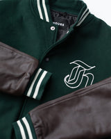 Emblem Varsity Jacket - Forest Green