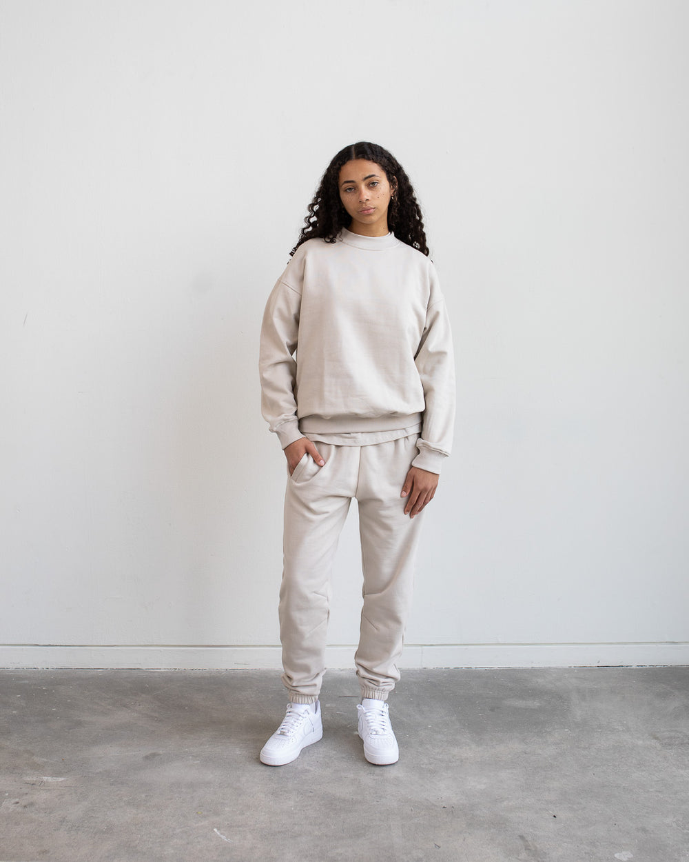 MARSHMALLOW HALF ZIP SWEAT（OATMEAL/オートミール） | kts-product