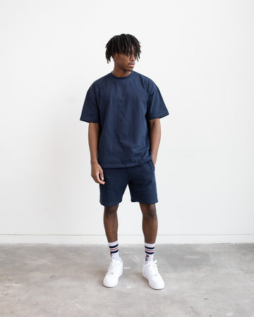 Cotton Shorts - Navy