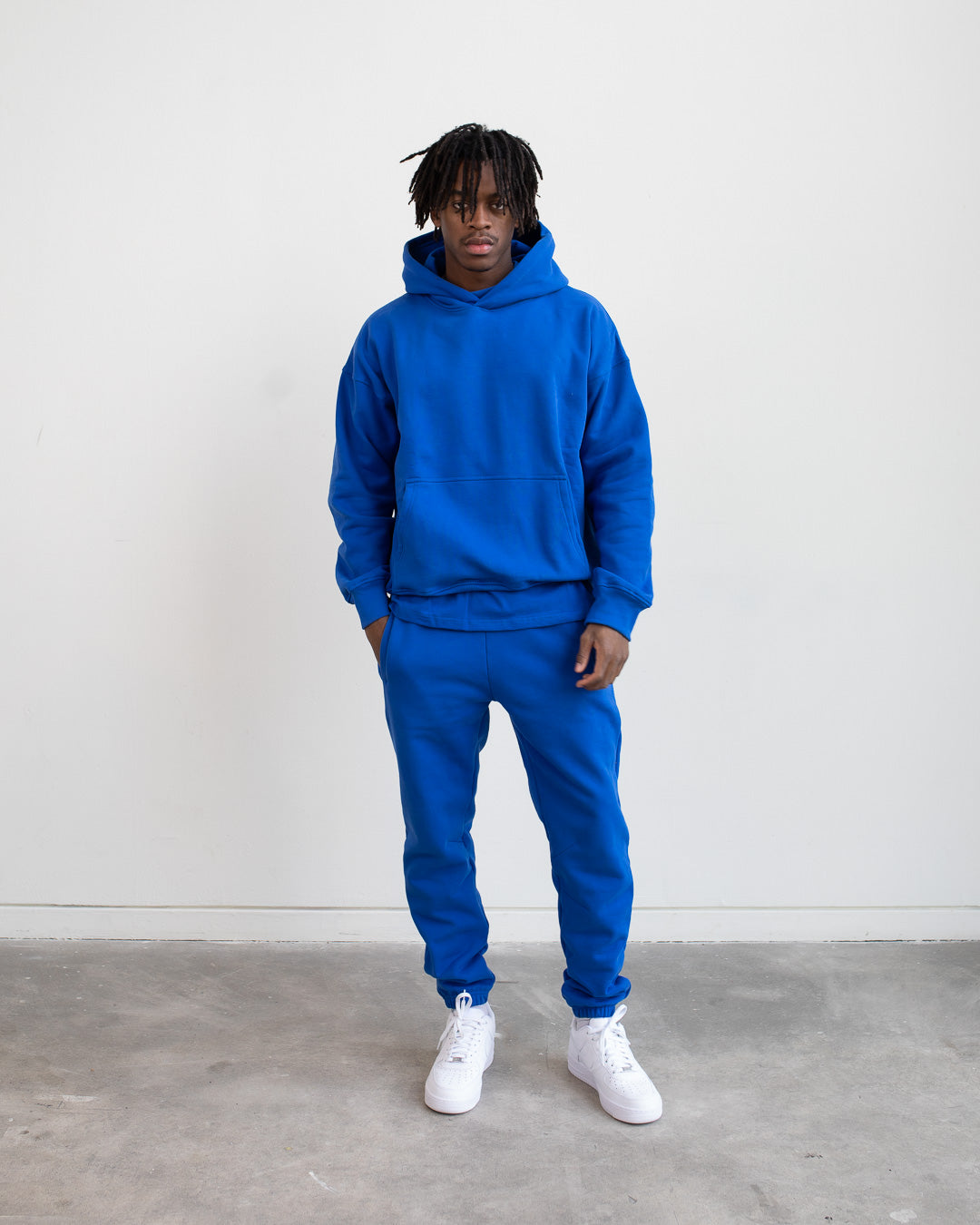 Drop Shoulder Hoodie - Royal Blue â Hours
