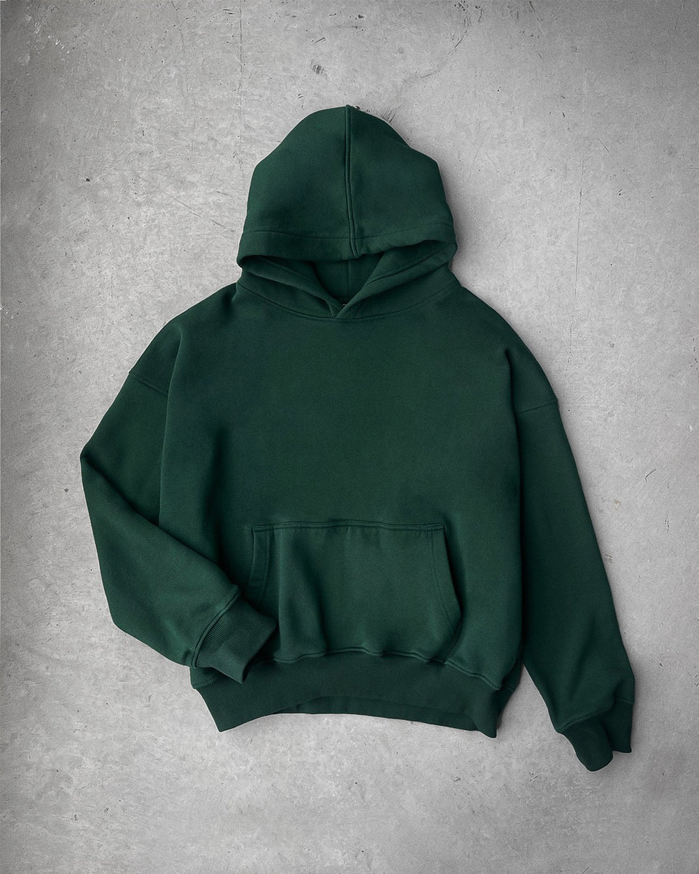 Drop Shoulder Hoodie Forest Green