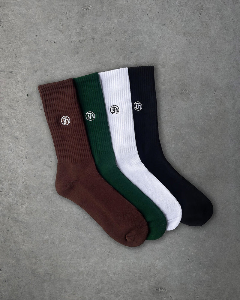 Emblem Socks - White