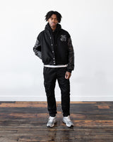 Emblem Varsity Jacket - Black