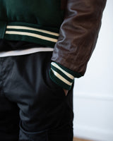 Emblem Varsity Jacket - Forest Green