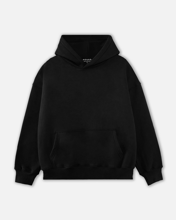 Drop Shoulder Hoodie - Black