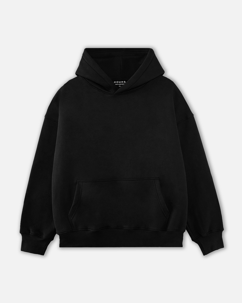 Drop Shoulder Hoodie Black
