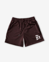 Emblem Mesh Shorts - Brown