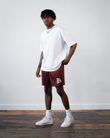 Emblem Mesh Shorts - Brown
