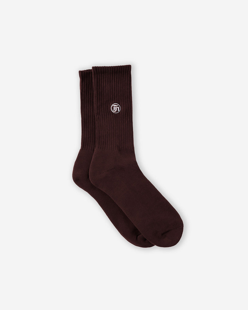 Emblem Socks - Brown