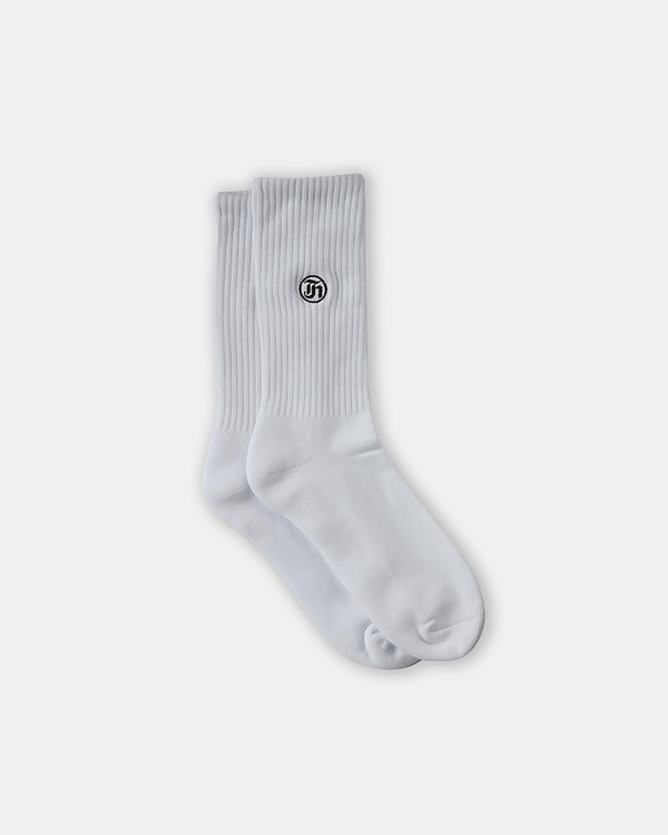 Emblem Socks - White