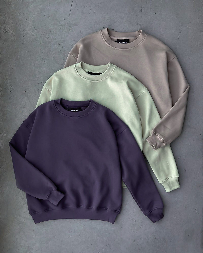 Drop Shoulder Crewneck - Lime