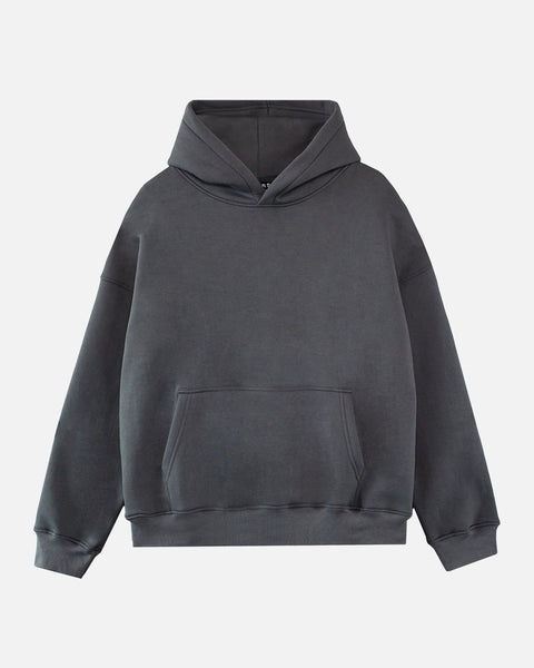 Drop Shoulder Hoodie Charcoal